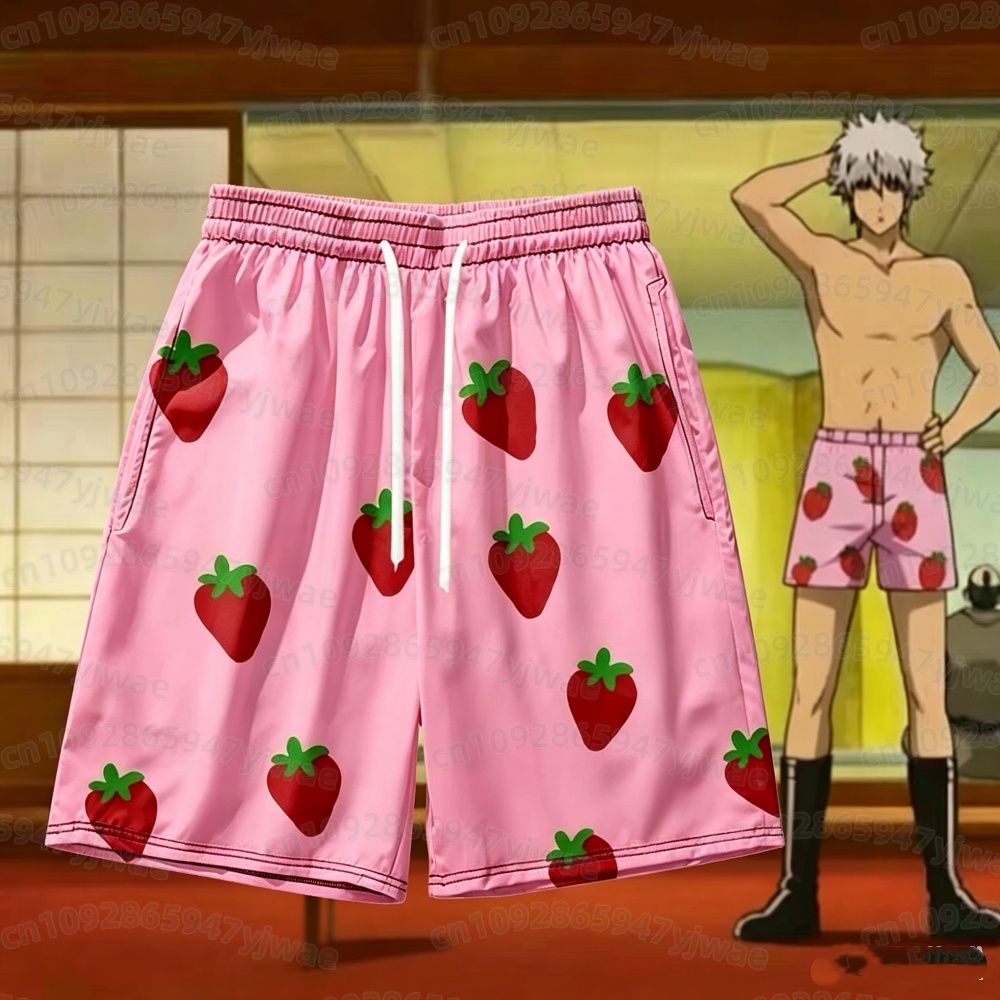 Anime Cosplay Swimsuit - Pantaloncini Corti Rosa da Uomo 2026