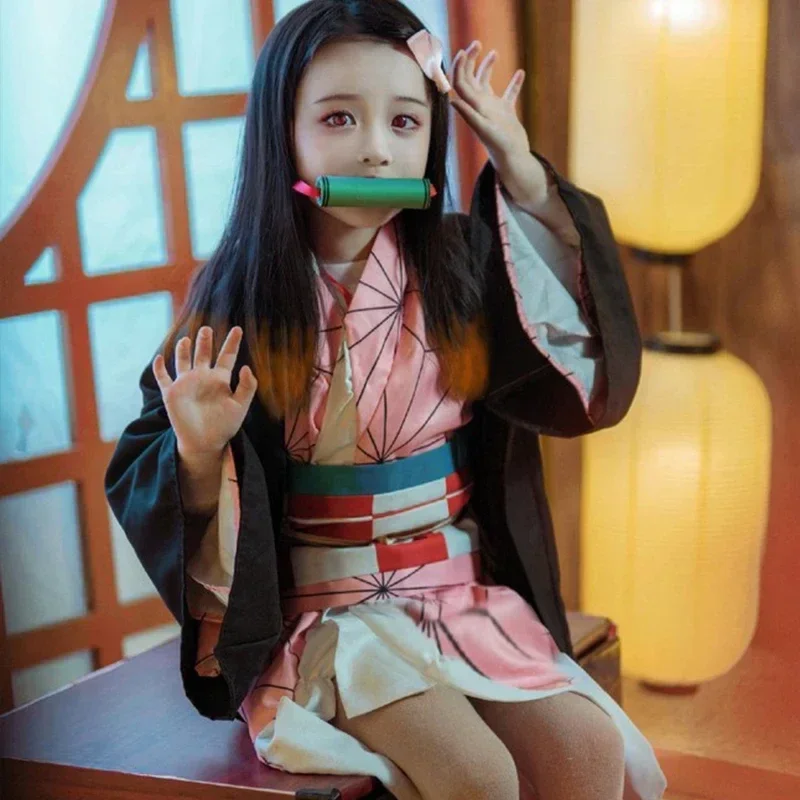 Demon Slayer Haori - Costume Cosplay Anime Kamado Nezuko, Costumi
