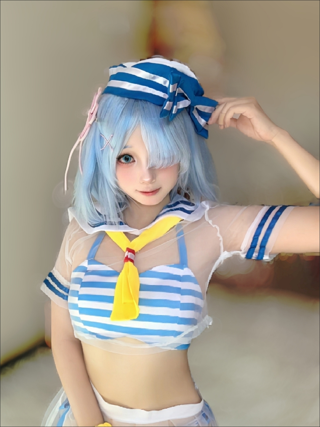 Anime Cosplay Rem - Costume Cosplay Re:Zero Rem - Set